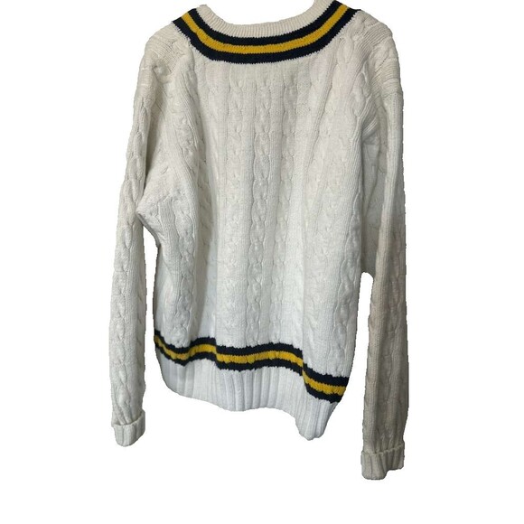 Polo Sport Ralph Lauren Hand Knit Sweater XL Men's Cotton V-Neck Vintage - Picture 6 of 6